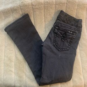 Miss Me Jeans, black washed style, size 26